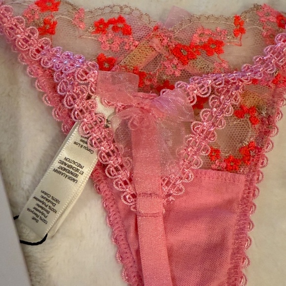 New! For Love and Lemons Love Bouquet Floral thong Panty 31339 - Picture 11 of 15